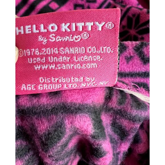 Hello Kitty Onesie Pajamas PJS Sleepwear Women Large Pink Comfy Cozy Loungewear - Picture 12 of 16